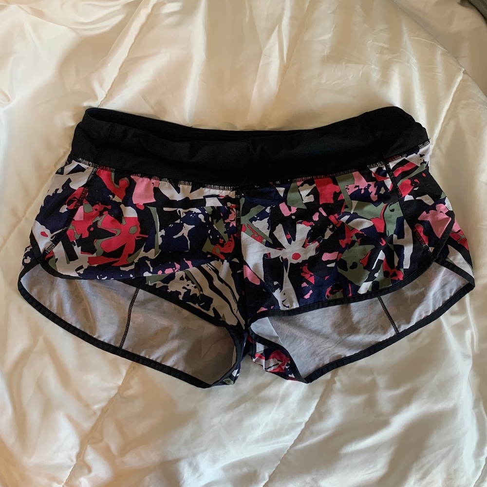 lululemon multicolor speed up shorts
